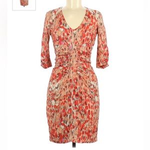 Pinko orange patterned dress size 8